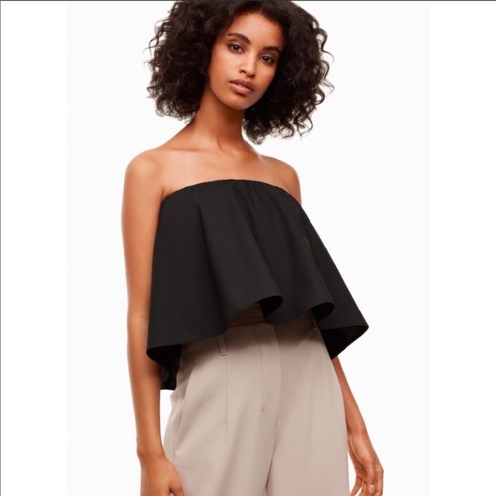 Aritzia Babaton Eckerd Blouse Top in Black